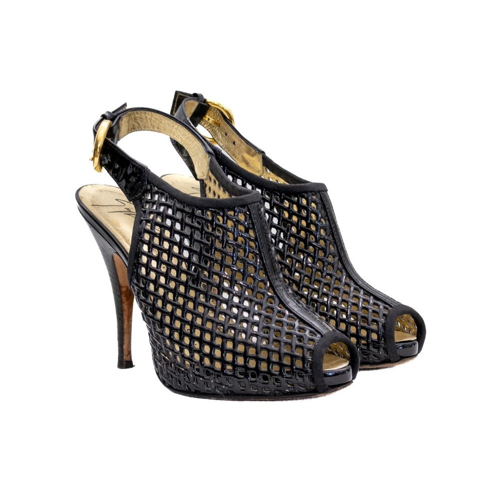 Giuseppe Zanotti Women's Black Patent Leather Slingback High Heels‎ | Size 5 US